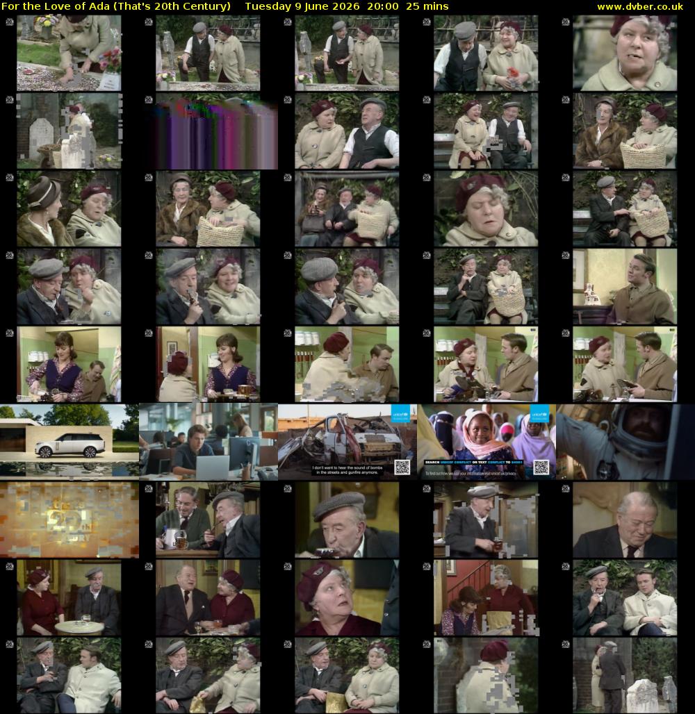 For the Love of Ada (That's 20th Century) Tuesday 9 June 2026 20:00 - 20:25