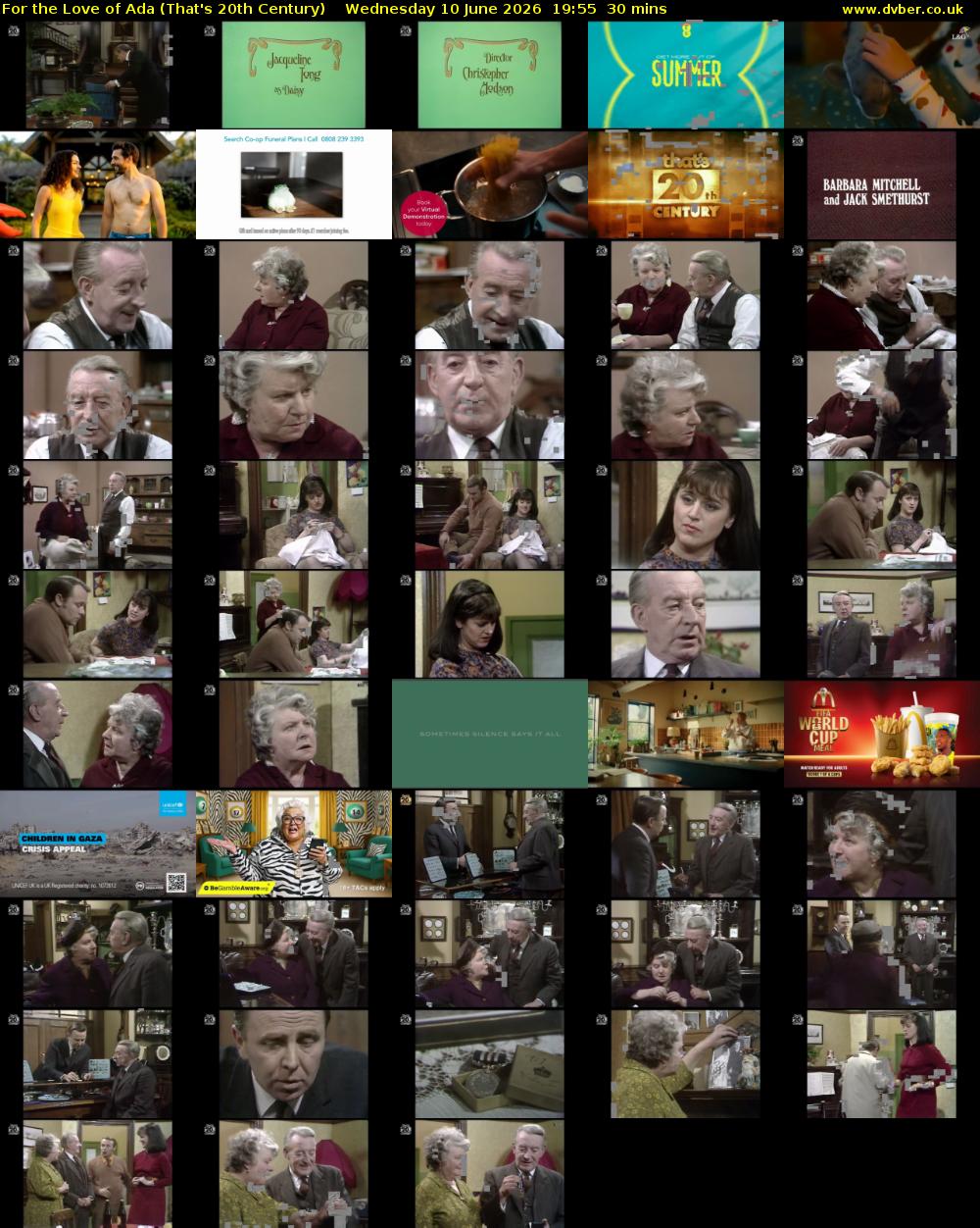 For the Love of Ada (That's 20th Century) Wednesday 10 June 2026 19:55 - 20:25