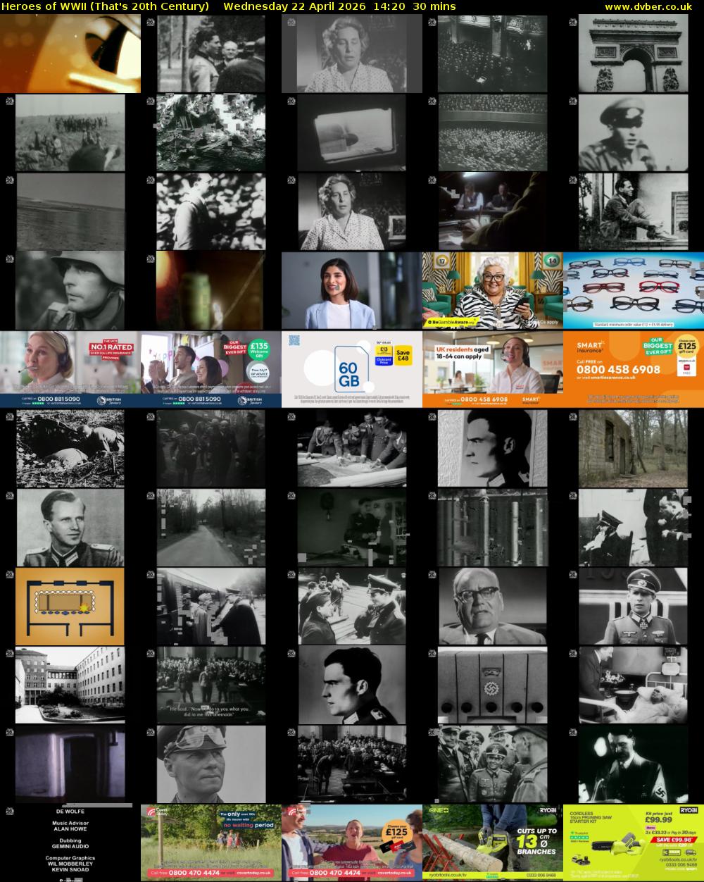 Heroes of WWII (That's 20th Century) Wednesday 22 April 2026 14:20 - 14:50