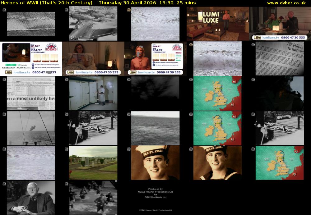 Heroes of WWII (That's 20th Century) Thursday 30 April 2026 15:30 - 15:55
