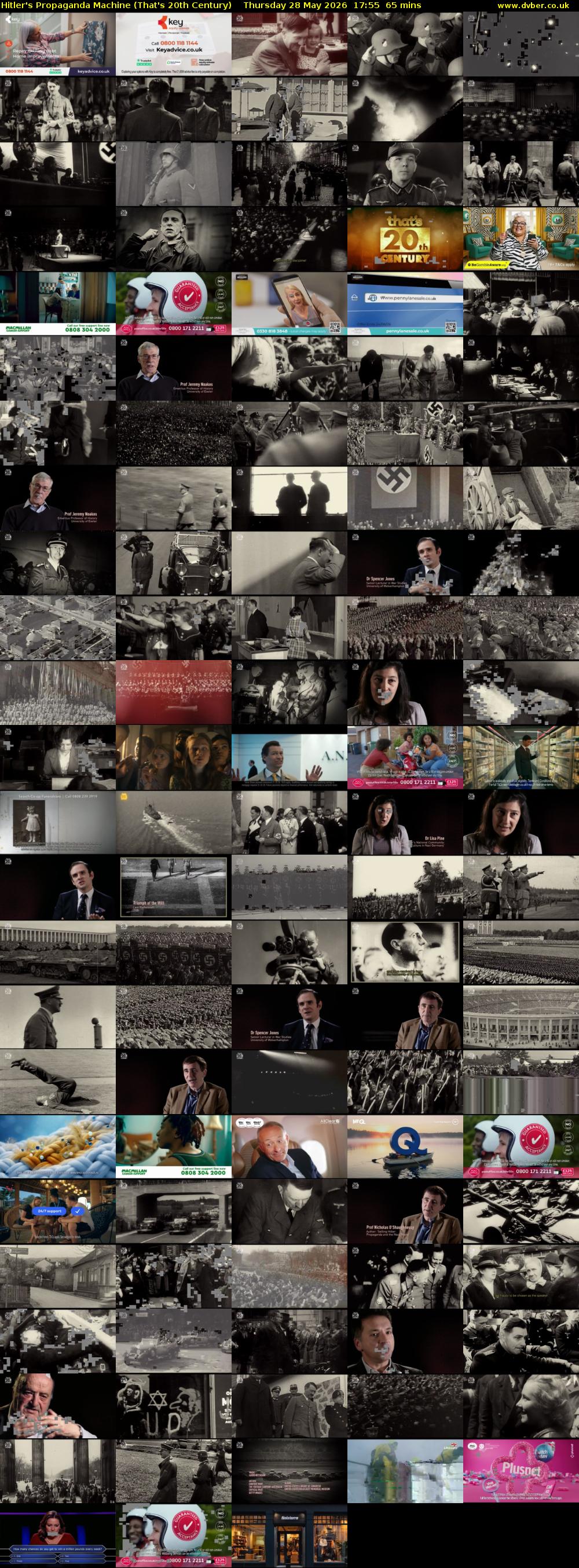 Hitler's Propaganda Machine (That's 20th Century) Thursday 28 May 2026 17:55 - 19:00