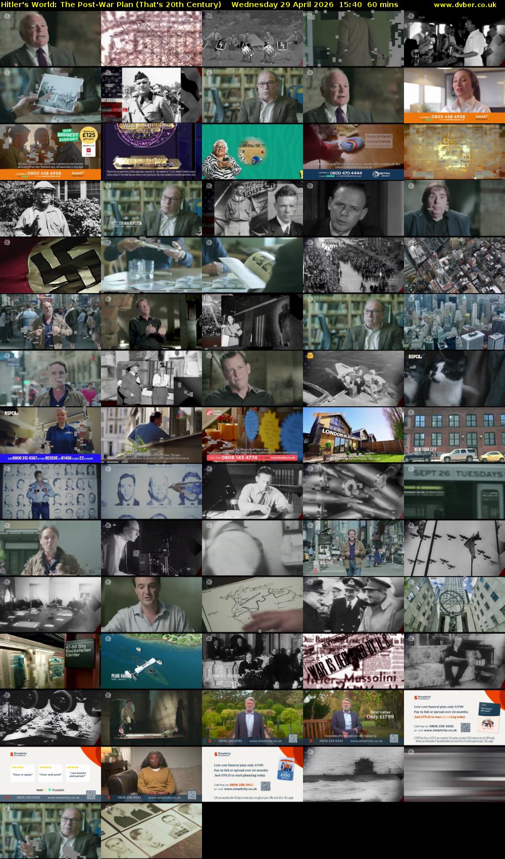 Hitler's World: The Post-War Plan (That's 20th Century) Wednesday 29 April 2026 15:40 - 16:40