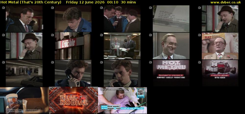 Hot Metal (That's 20th Century) Friday 12 June 2026 00:10 - 00:40