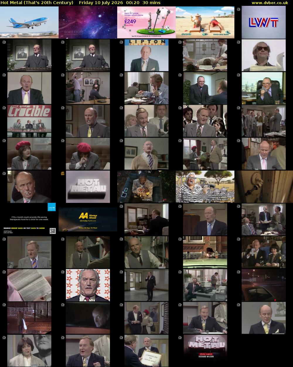 Hot Metal (That's 20th Century) Friday 10 July 2026 00:20 - 00:50