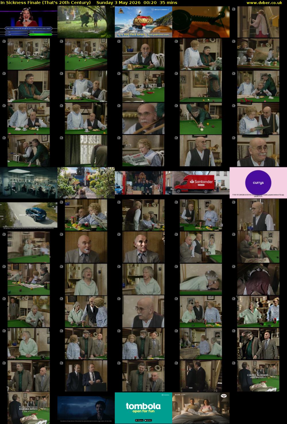 In Sickness Finale (That's 20th Century) Sunday 3 May 2026 00:20 - 00:55