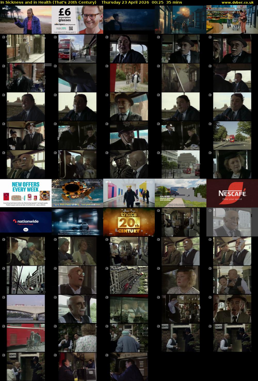 In Sickness and in Health (That's 20th Century) Thursday 23 April 2026 00:25 - 01:00