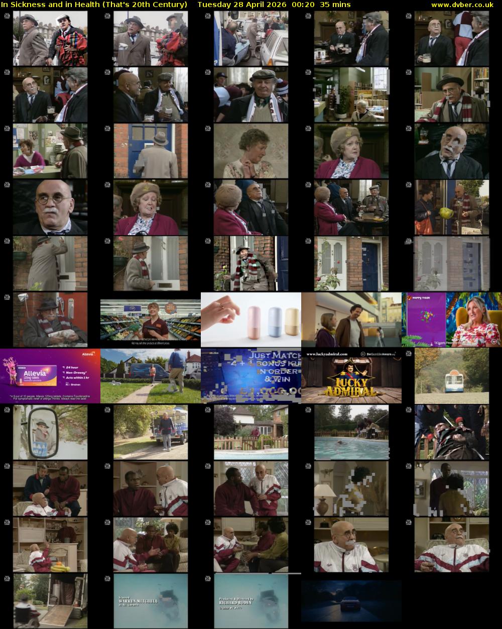 In Sickness and in Health (That's 20th Century) Tuesday 28 April 2026 00:20 - 00:55