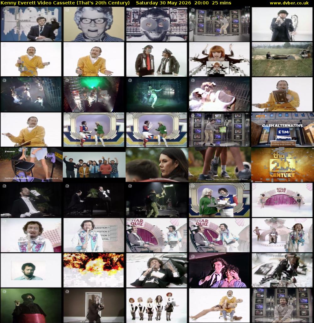 Kenny Everett Video Cassette (That's 20th Century) Saturday 30 May 2026 20:00 - 20:25