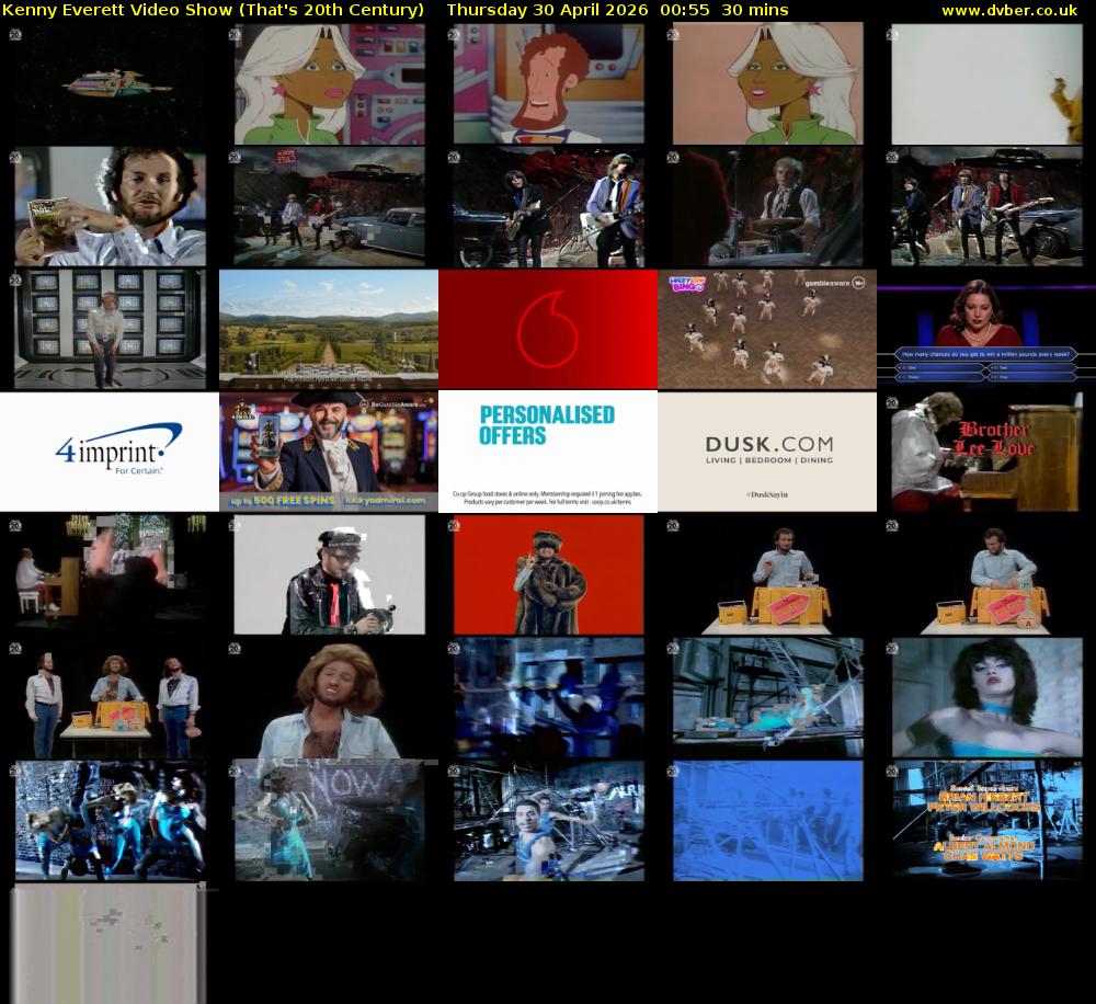 Kenny Everett Video Show (That's 20th Century) Thursday 30 April 2026 00:55 - 01:25