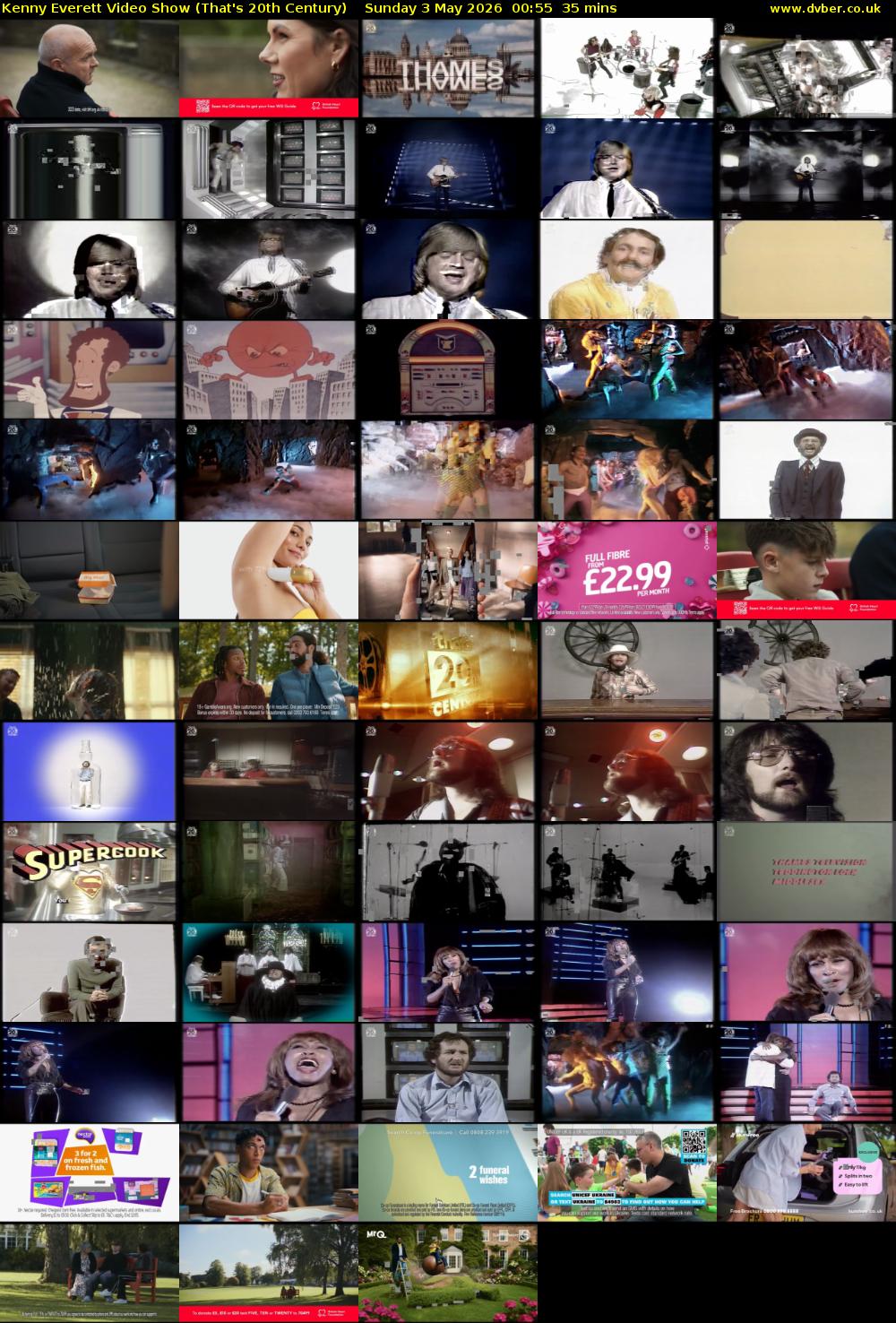 Kenny Everett Video Show (That's 20th Century) Sunday 3 May 2026 00:55 - 01:30