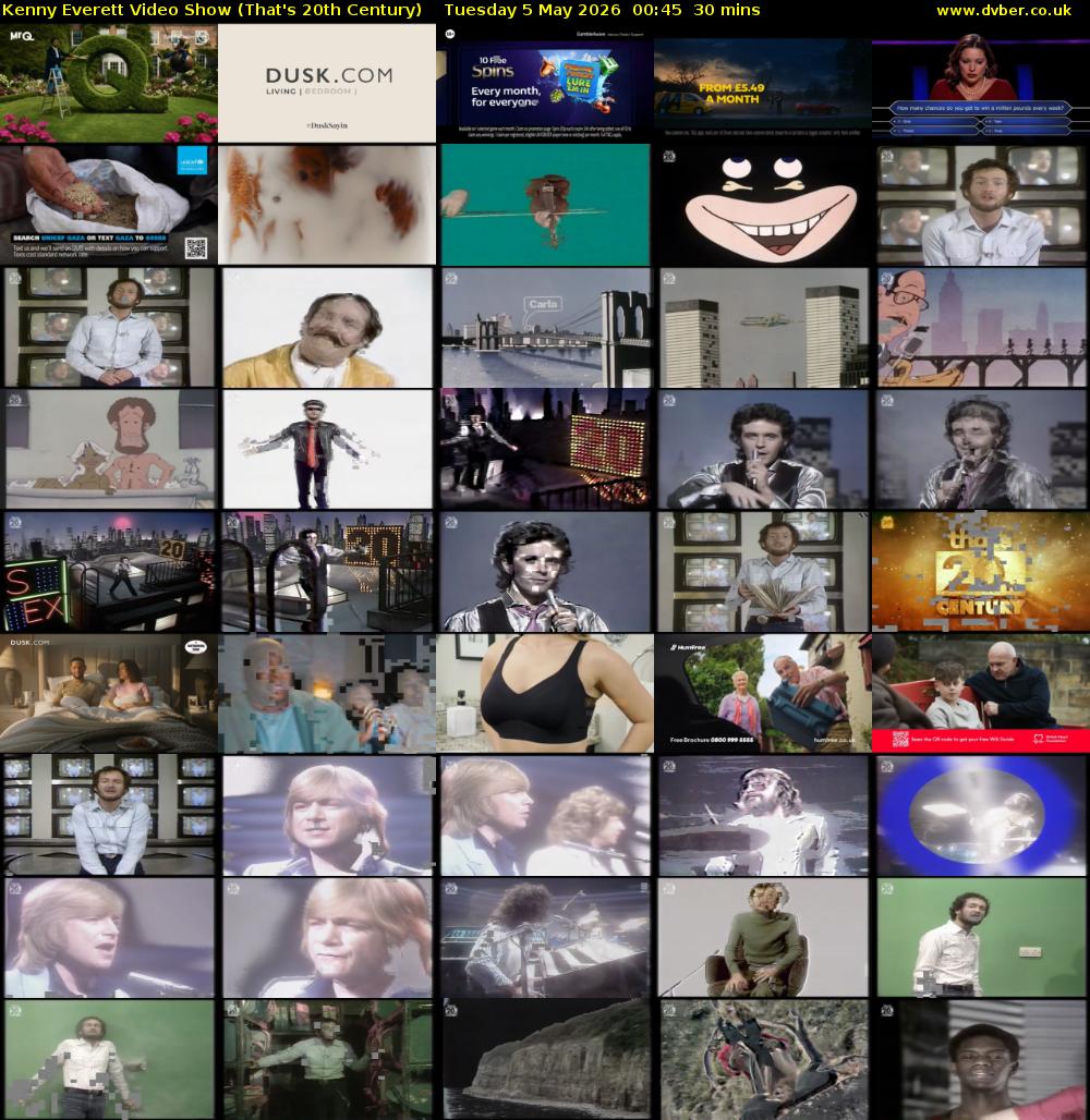 Kenny Everett Video Show (That's 20th Century) Tuesday 5 May 2026 00:45 - 01:15