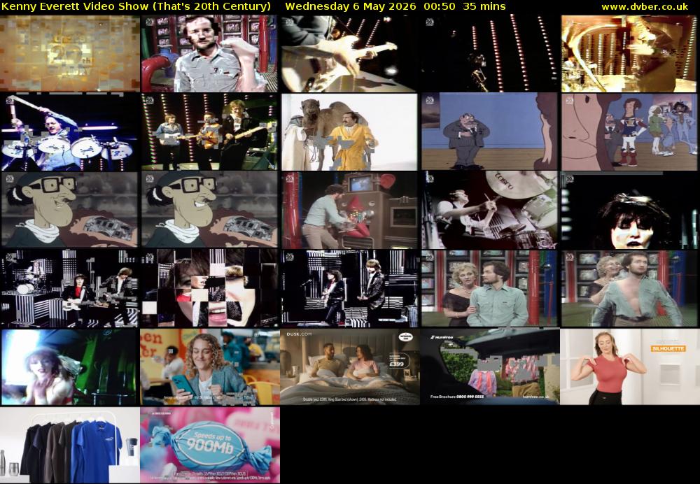 Kenny Everett Video Show (That's 20th Century) Wednesday 6 May 2026 00:50 - 01:25