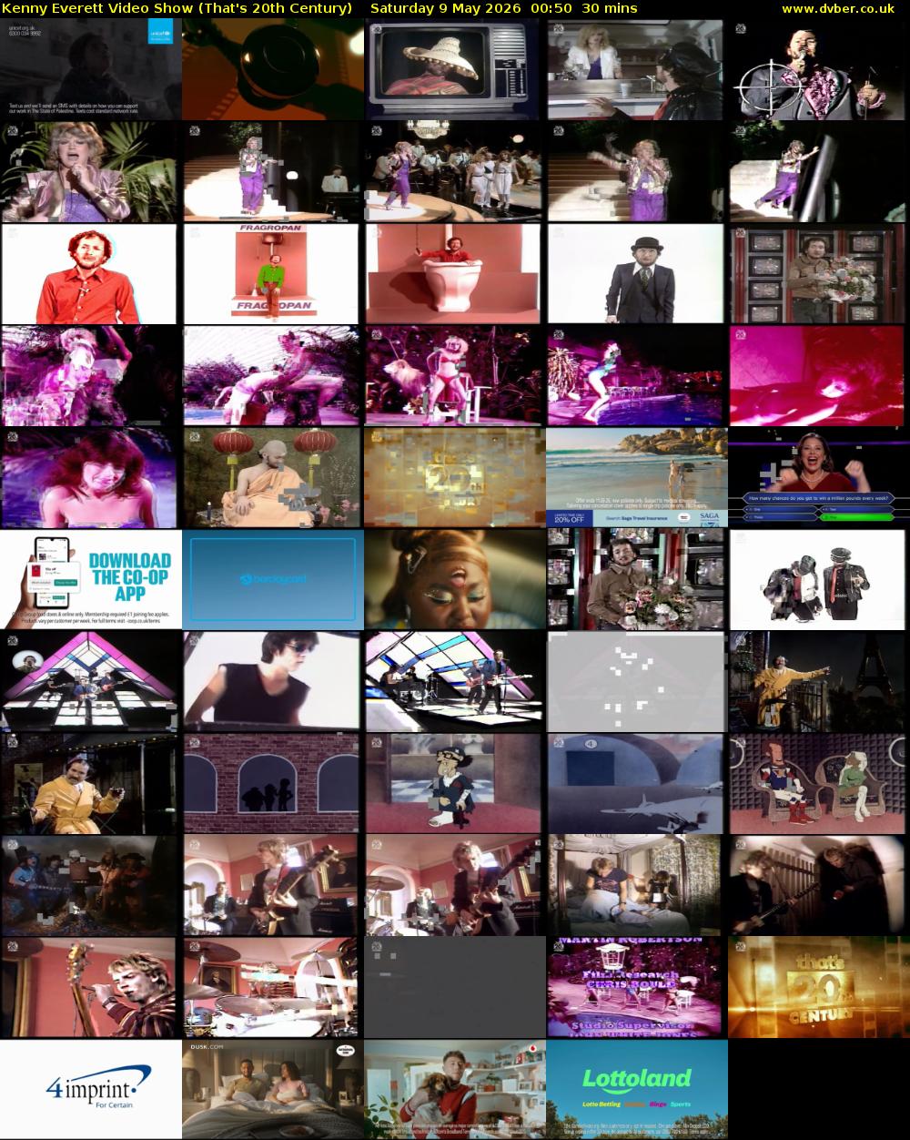 Kenny Everett Video Show (That's 20th Century) Saturday 9 May 2026 00:50 - 01:20