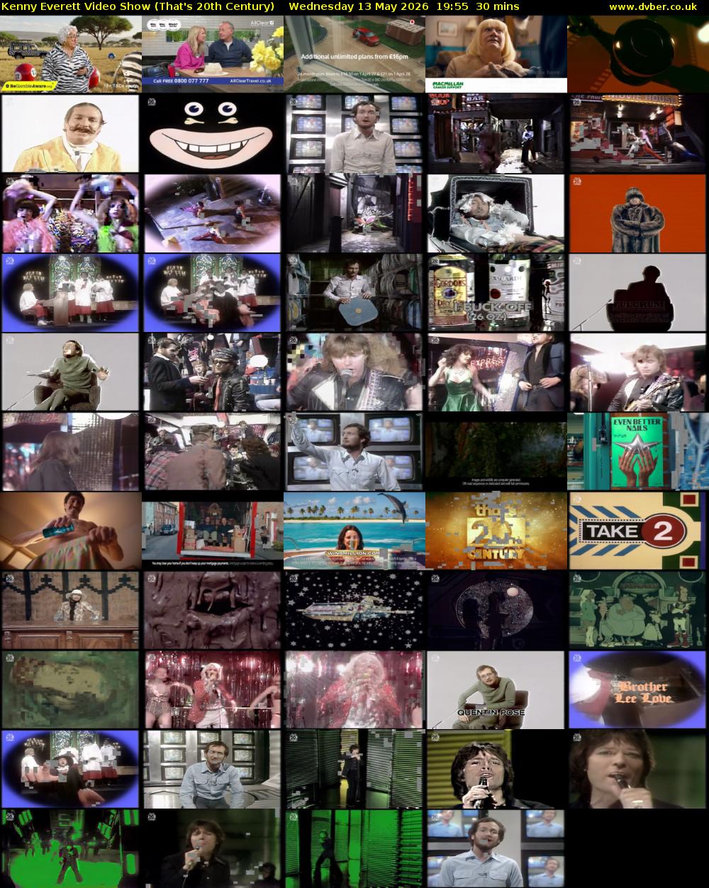 Kenny Everett Video Show (That's 20th Century) Wednesday 13 May 2026 19:55 - 20:25
