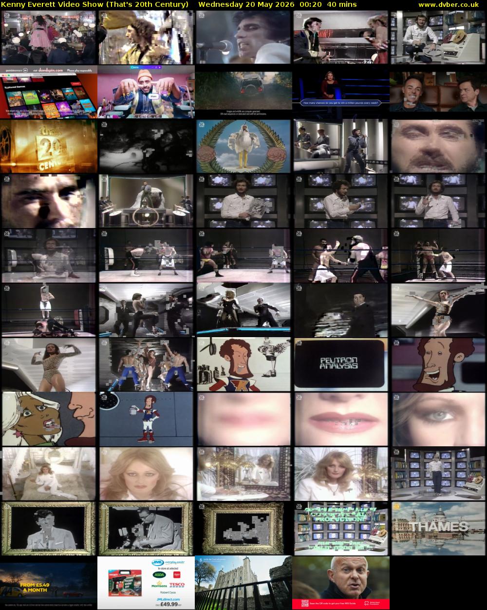 Kenny Everett Video Show (That's 20th Century) Wednesday 20 May 2026 00:20 - 01:00