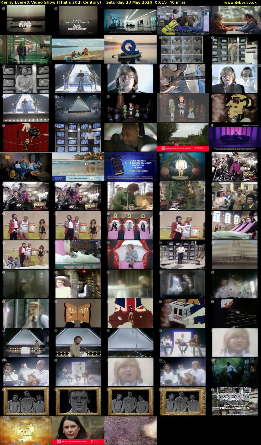 Kenny Everett Video Show (That's 20th Century) Saturday 23 May 2026 00:15 - 00:55