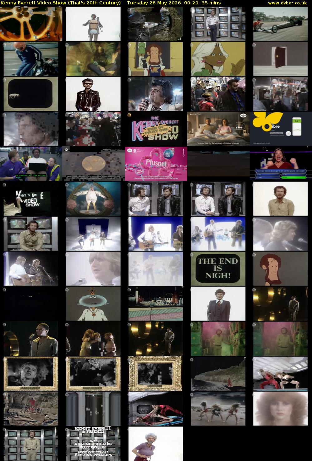 Kenny Everett Video Show (That's 20th Century) Tuesday 26 May 2026 00:20 - 00:55