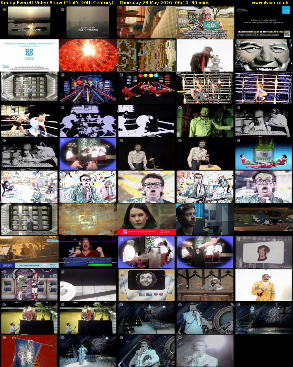 Kenny Everett Video Show (That's 20th Century) Thursday 28 May 2026 00:10 - 00:40