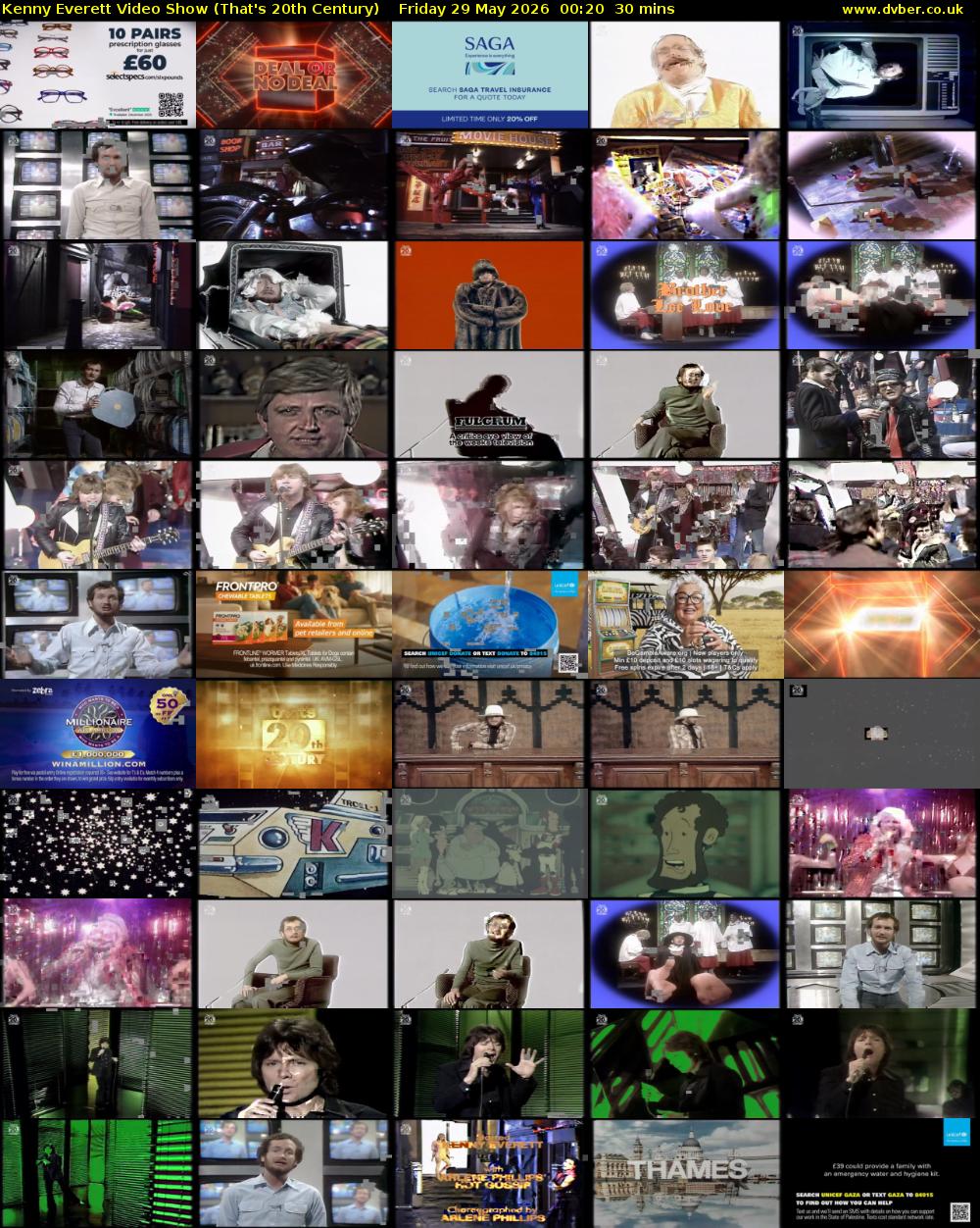 Kenny Everett Video Show (That's 20th Century) Friday 29 May 2026 00:20 - 00:50