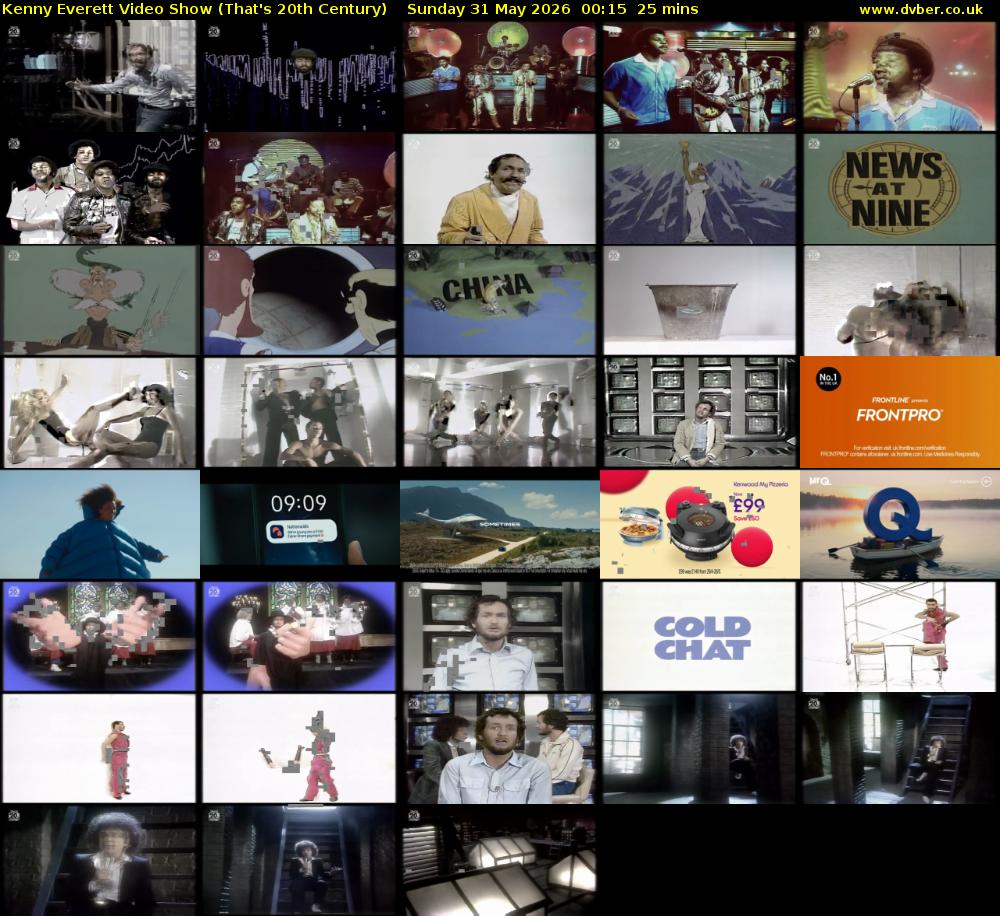 Kenny Everett Video Show (That's 20th Century) Sunday 31 May 2026 00:15 - 00:40
