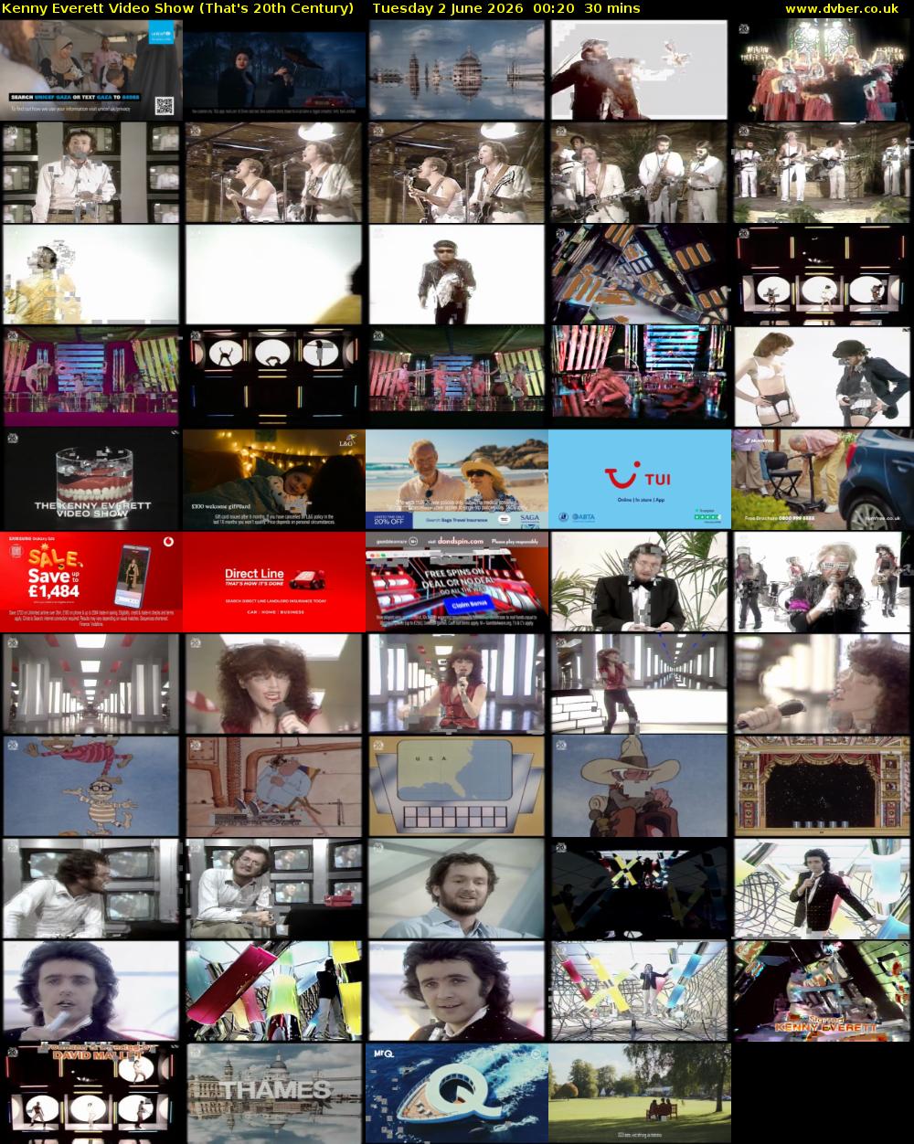 Kenny Everett Video Show (That's 20th Century) Tuesday 2 June 2026 00:20 - 00:50