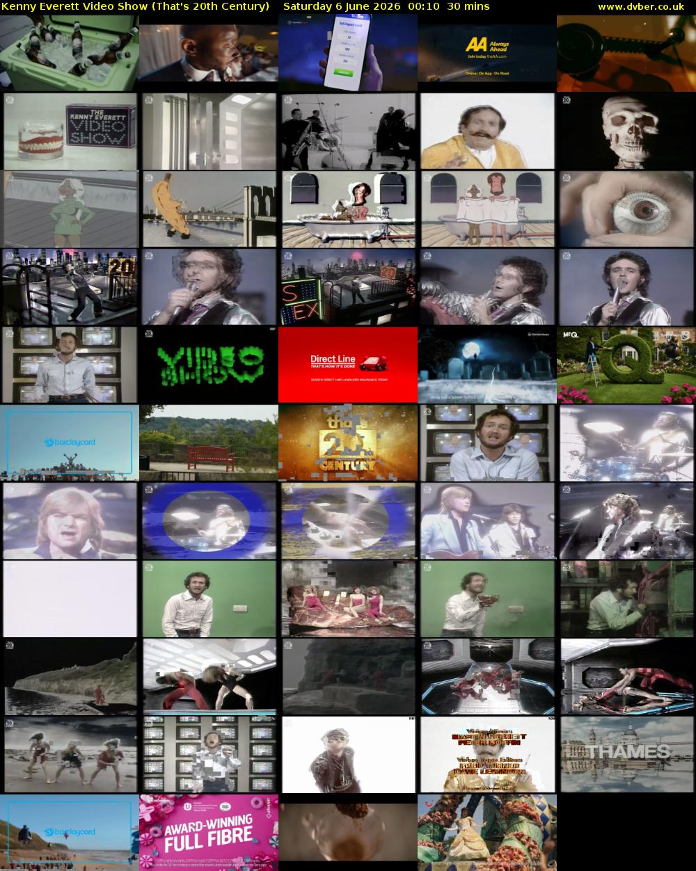 Kenny Everett Video Show (That's 20th Century) Saturday 6 June 2026 00:10 - 00:40