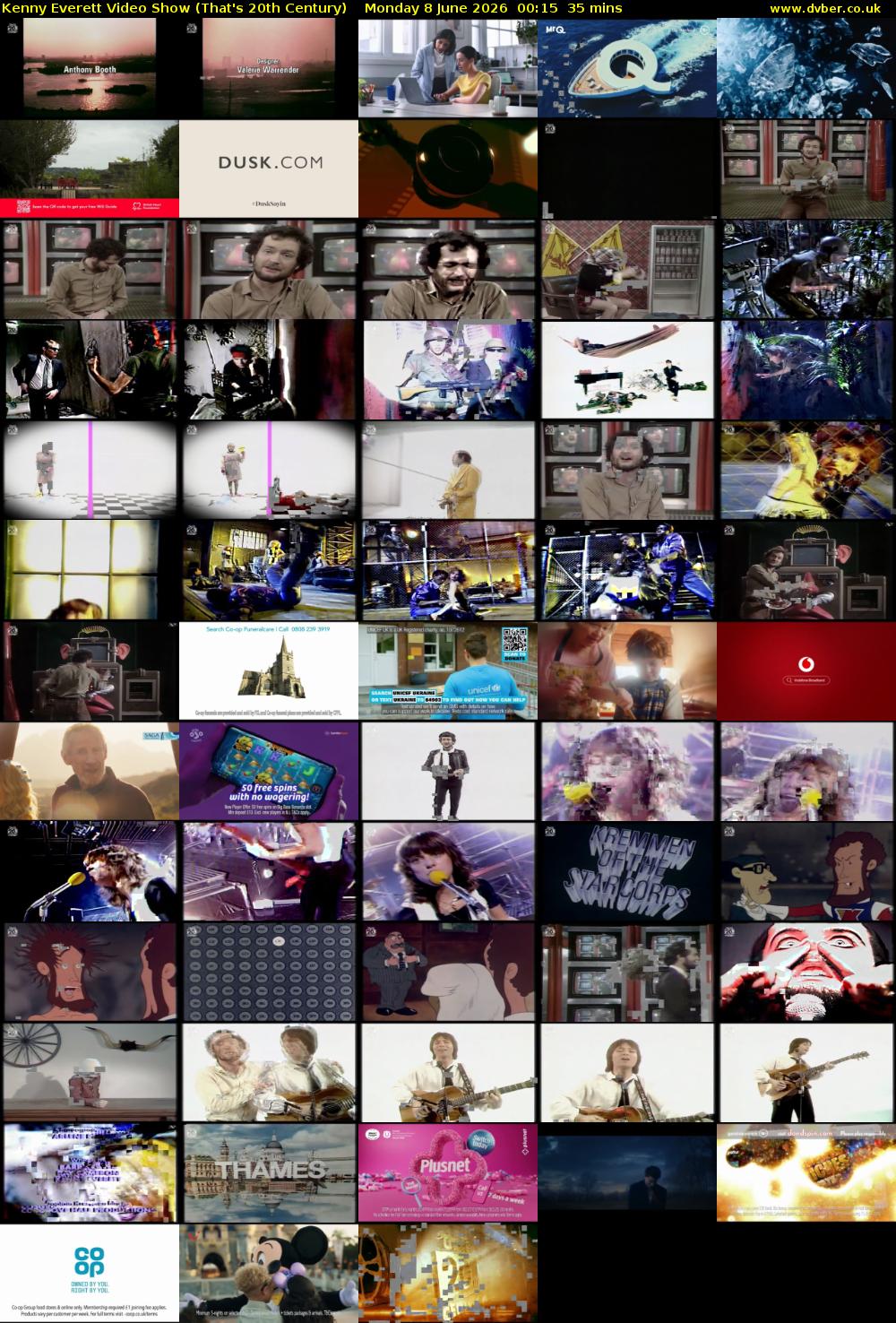 Kenny Everett Video Show (That's 20th Century) Monday 8 June 2026 00:15 - 00:50