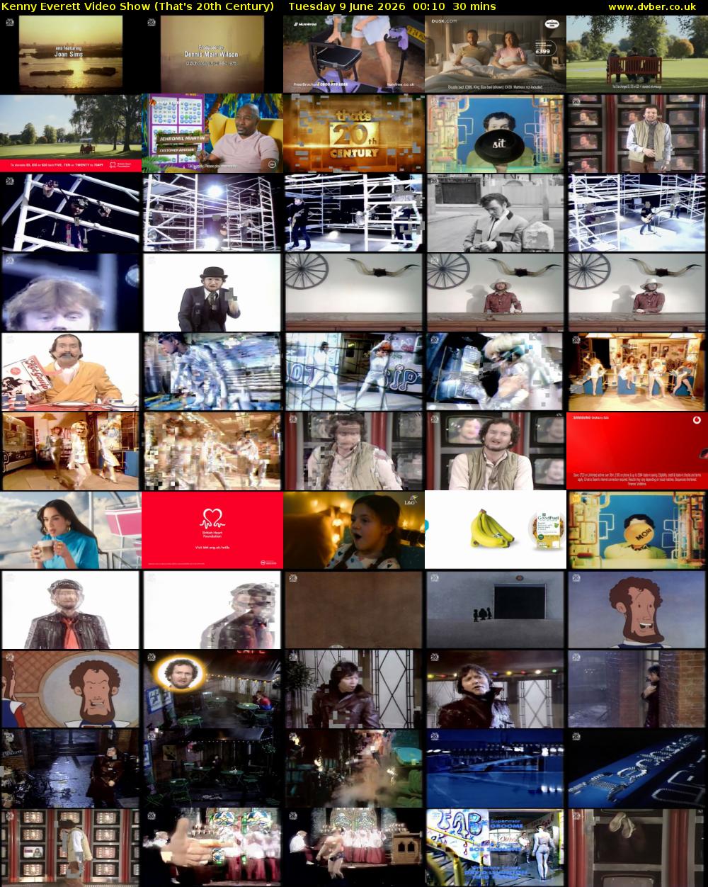 Kenny Everett Video Show (That's 20th Century) Tuesday 9 June 2026 00:10 - 00:40