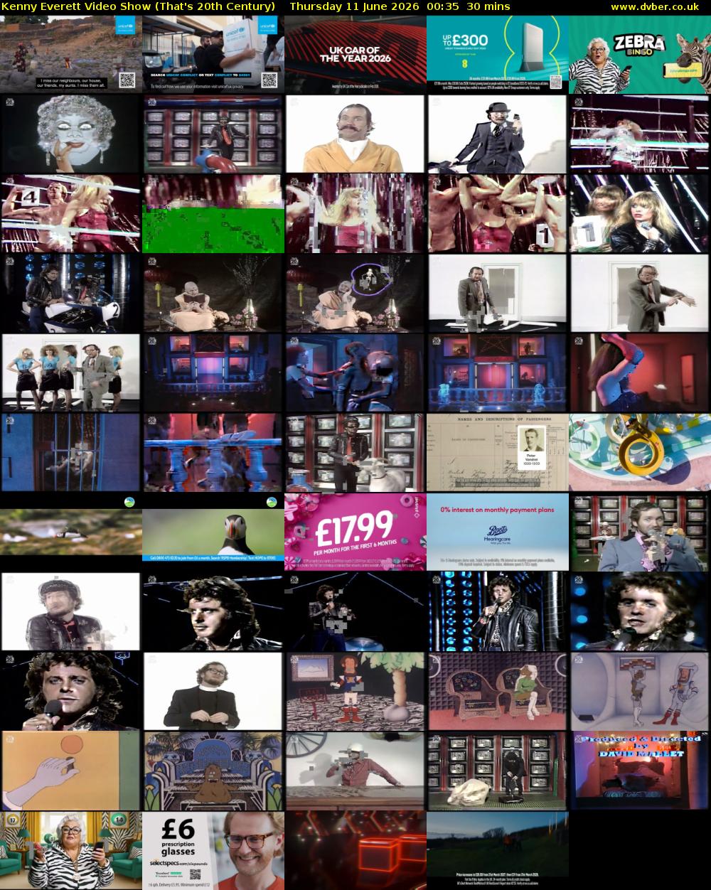 Kenny Everett Video Show (That's 20th Century) Thursday 11 June 2026 00:35 - 01:05