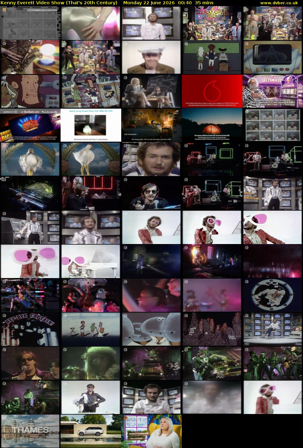Kenny Everett Video Show (That's 20th Century) Monday 22 June 2026 00:40 - 01:15