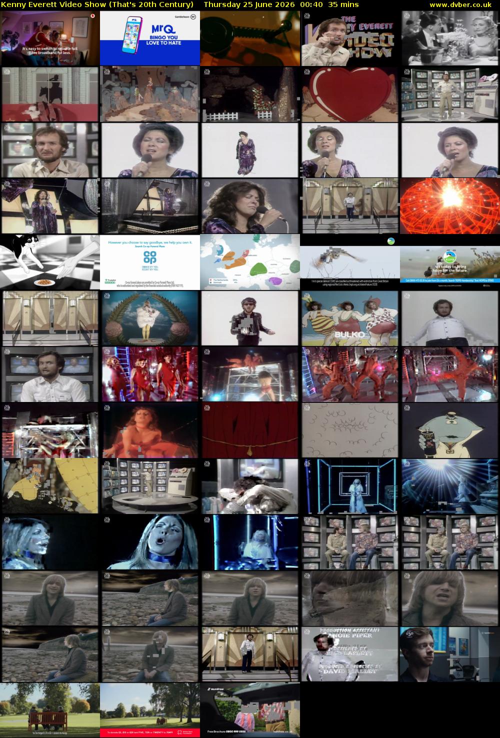 Kenny Everett Video Show (That's 20th Century) Thursday 25 June 2026 00:40 - 01:15