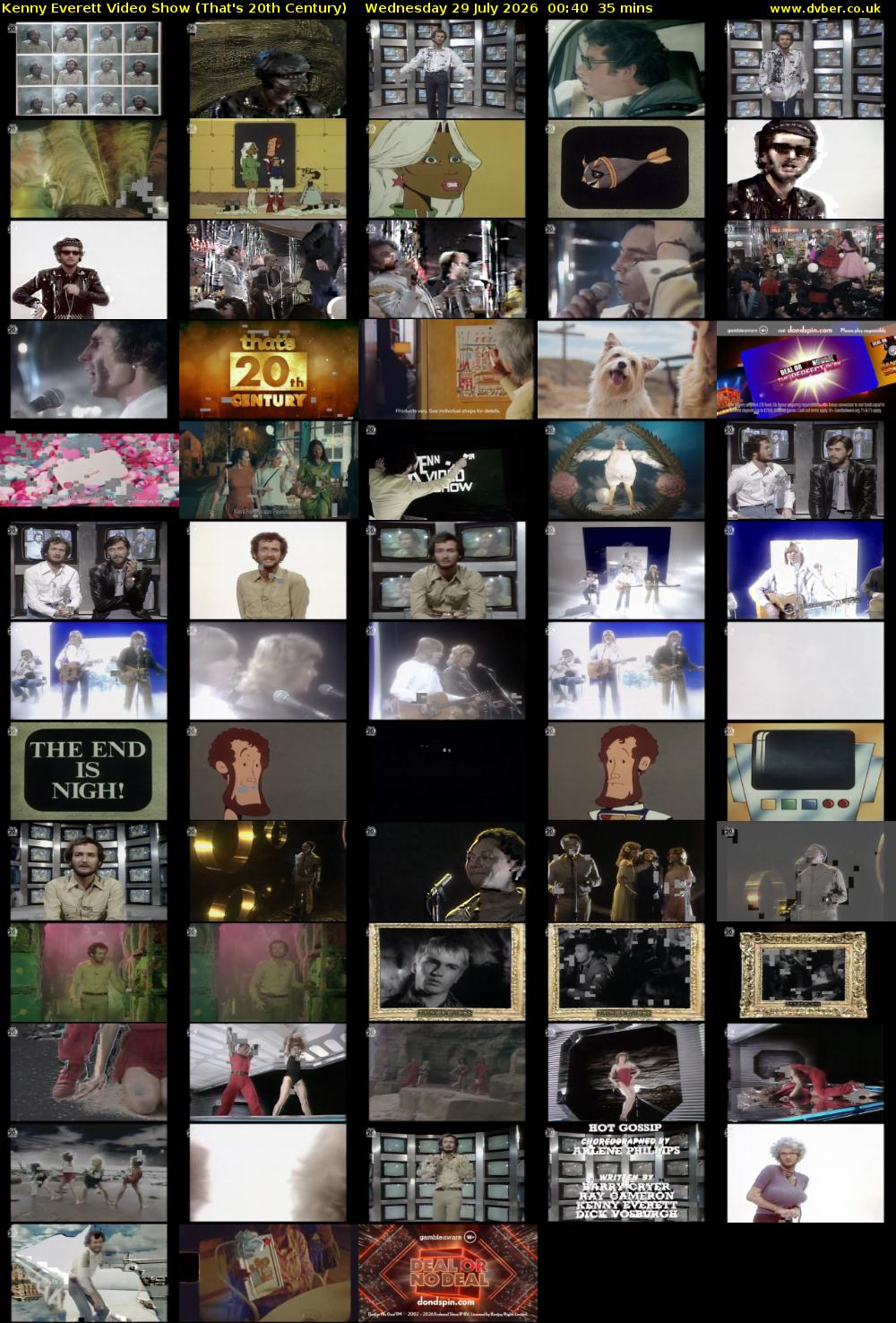Kenny Everett Video Show (That's 20th Century) Wednesday 29 July 2026 00:40 - 01:15