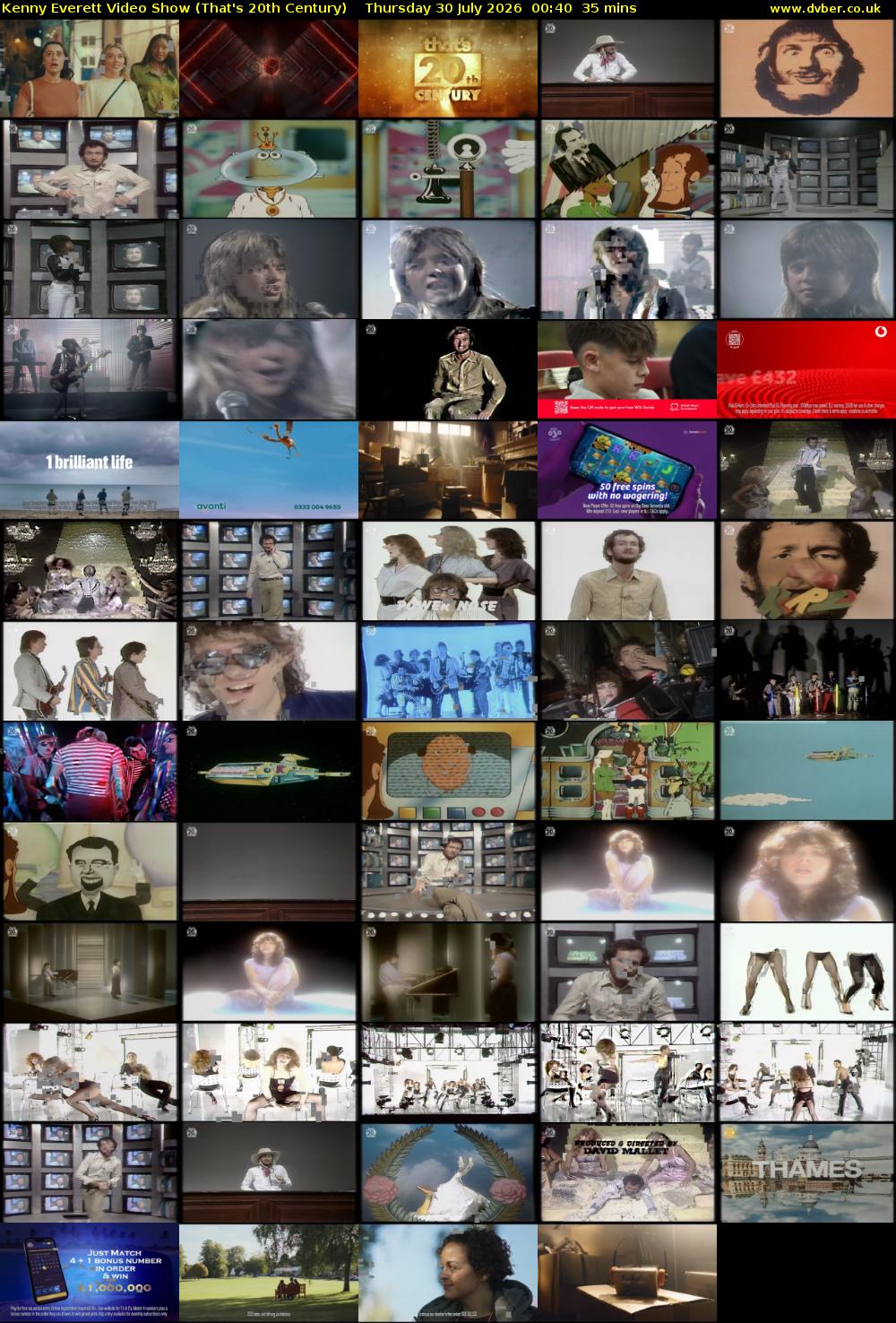 Kenny Everett Video Show (That's 20th Century) Thursday 30 July 2026 00:40 - 01:15