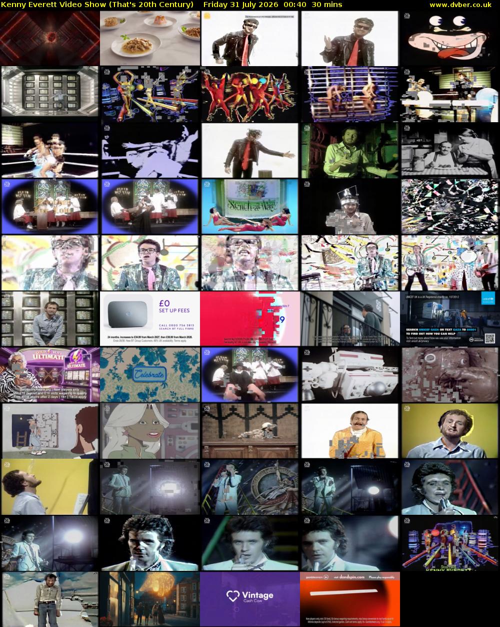 Kenny Everett Video Show (That's 20th Century) Friday 31 July 2026 00:40 - 01:10
