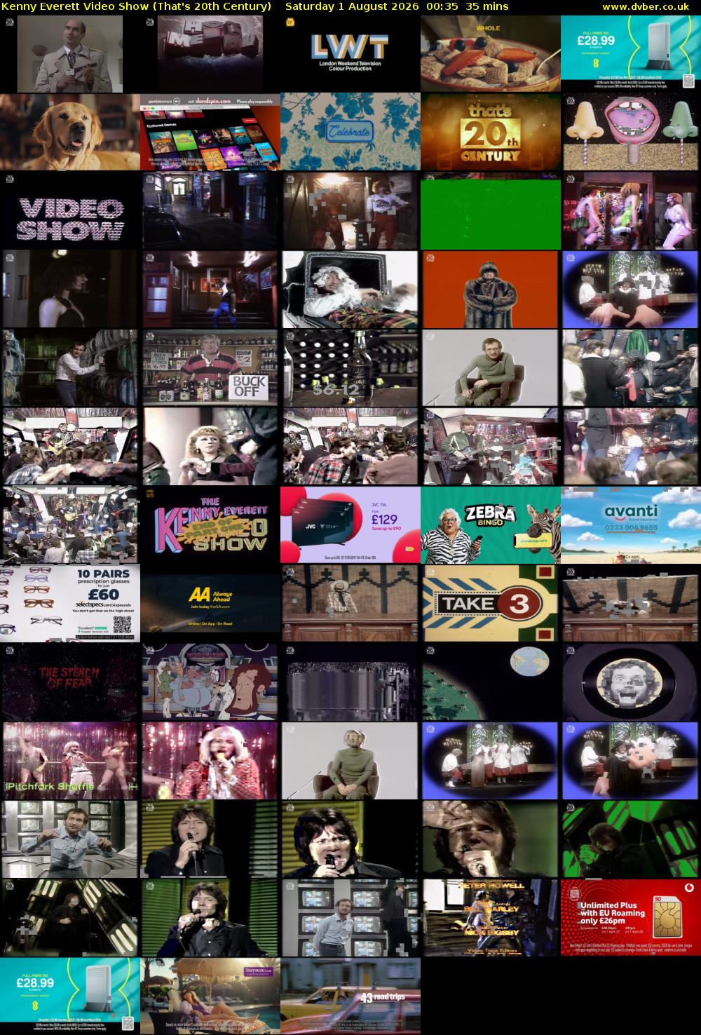 Kenny Everett Video Show (That's 20th Century) Saturday 1 August 2026 00:35 - 01:10