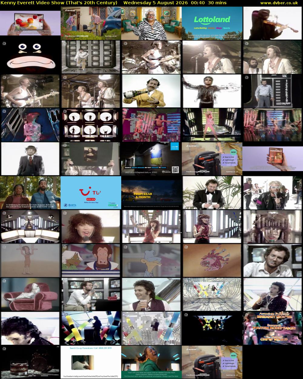 Kenny Everett Video Show (That's 20th Century) Wednesday 5 August 2026 00:40 - 01:10