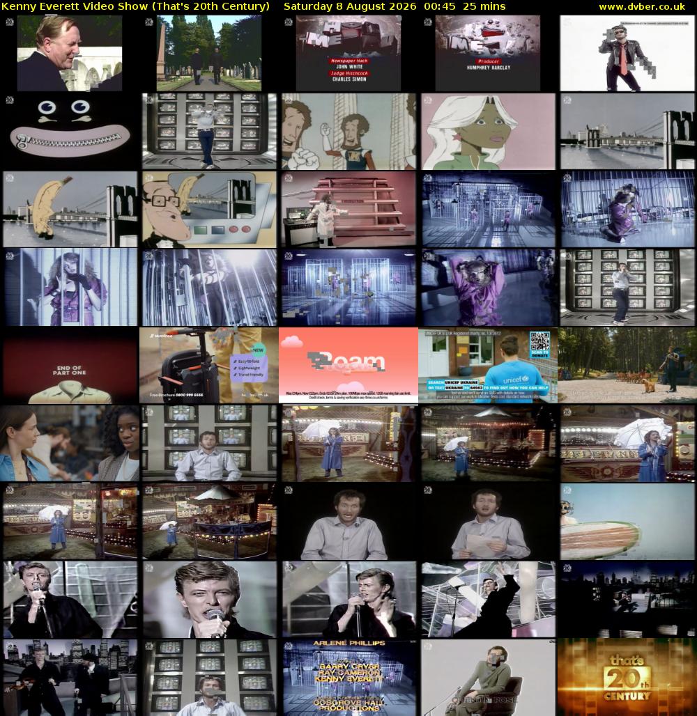 Kenny Everett Video Show (That's 20th Century) Saturday 8 August 2026 00:45 - 01:10