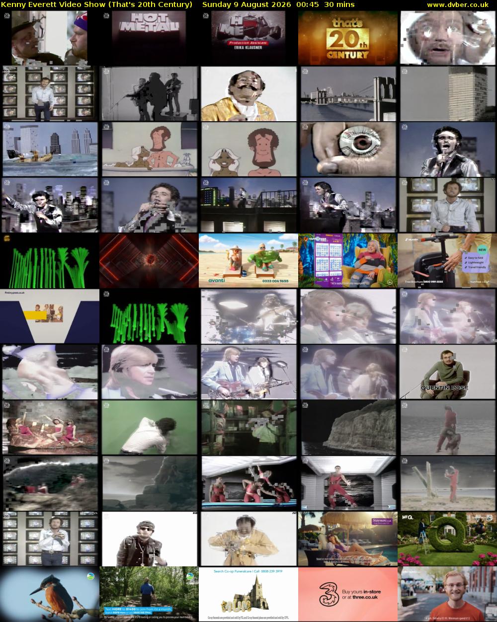 Kenny Everett Video Show (That's 20th Century) Sunday 9 August 2026 00:45 - 01:15