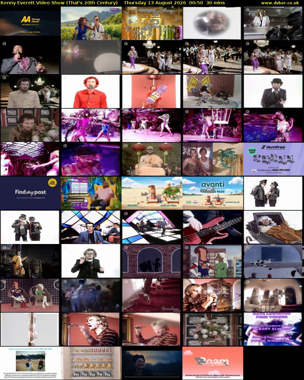 Kenny Everett Video Show (That's 20th Century) Thursday 13 August 2026 00:50 - 01:20