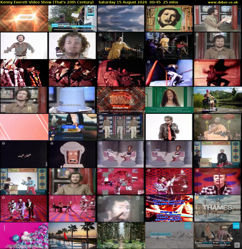 Kenny Everett Video Show (That's 20th Century) Saturday 15 August 2026 00:45 - 01:10