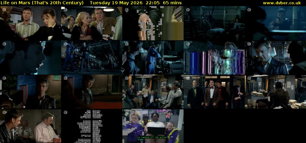 Life on Mars (That's 20th Century) Tuesday 19 May 2026 22:05 - 23:10