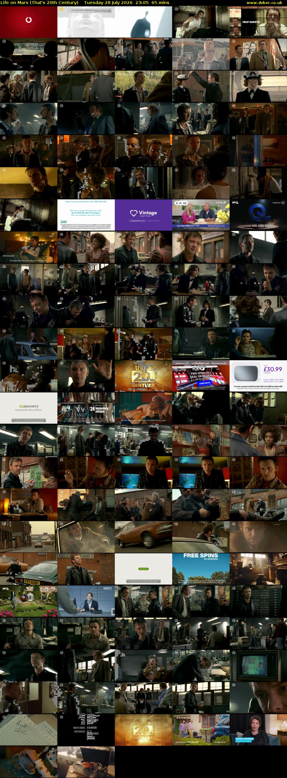 Life on Mars (That's 20th Century) Tuesday 28 July 2026 23:05 - 00:10