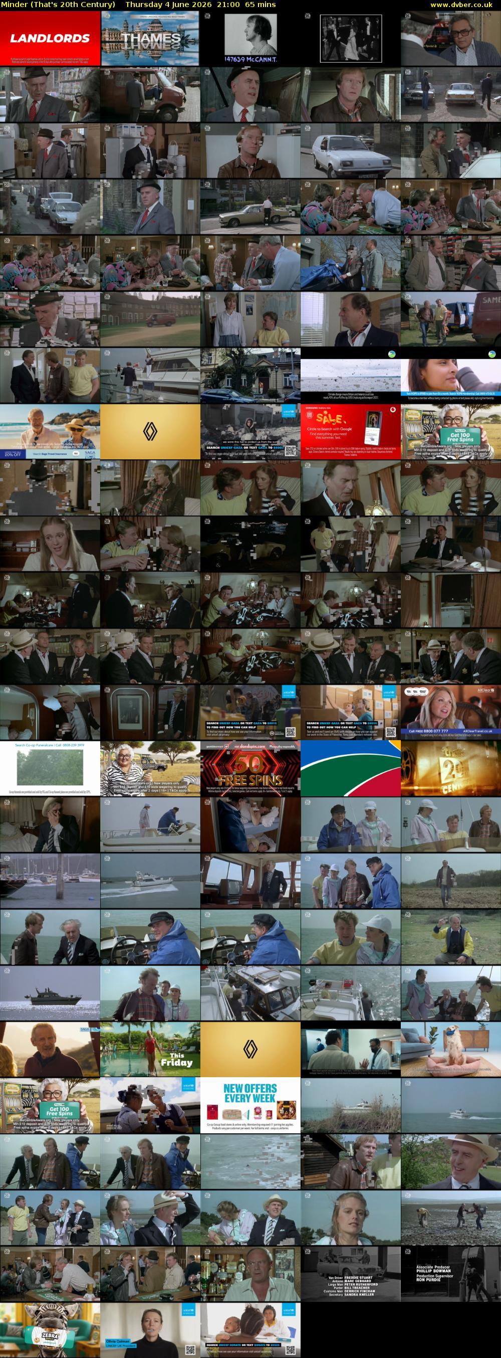Minder (That's 20th Century) Thursday 4 June 2026 21:00 - 22:05