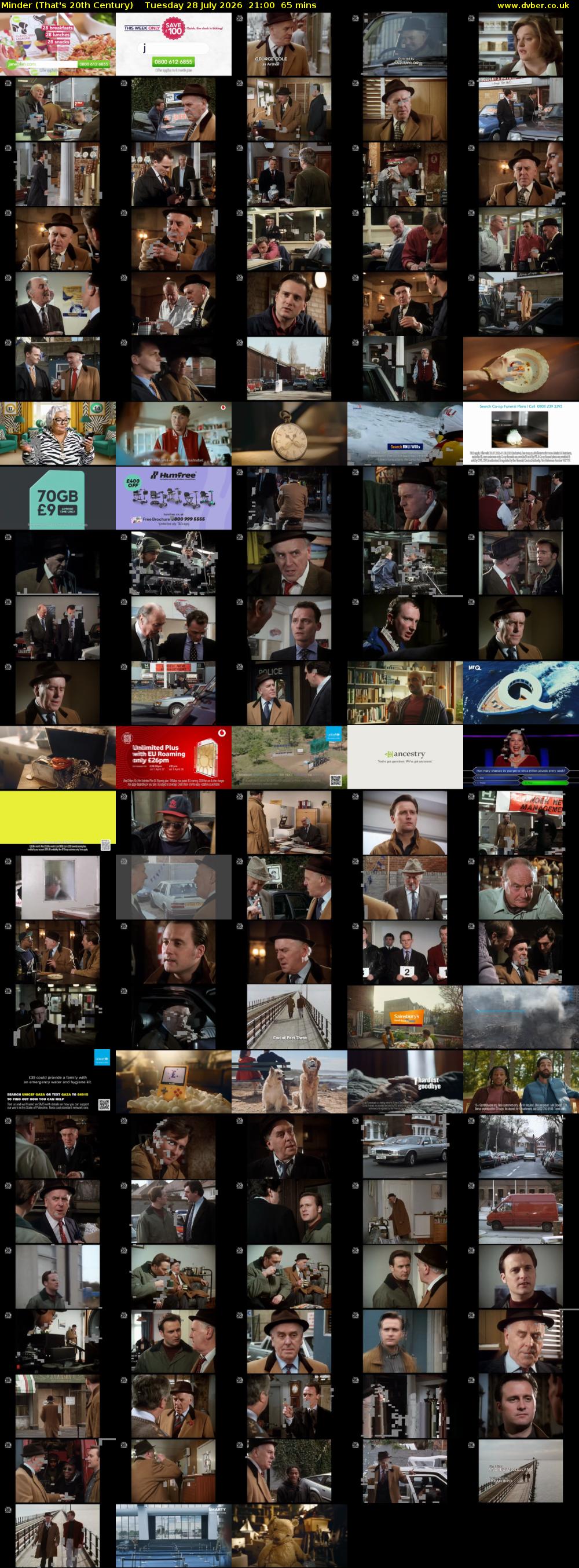 Minder (That's 20th Century) Tuesday 28 July 2026 21:00 - 22:05