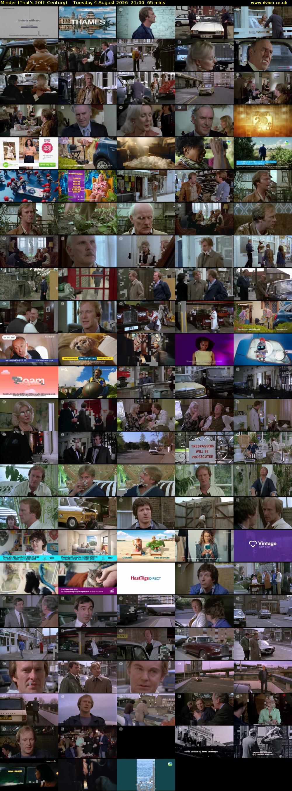Minder (That's 20th Century) Tuesday 4 August 2026 21:00 - 22:05