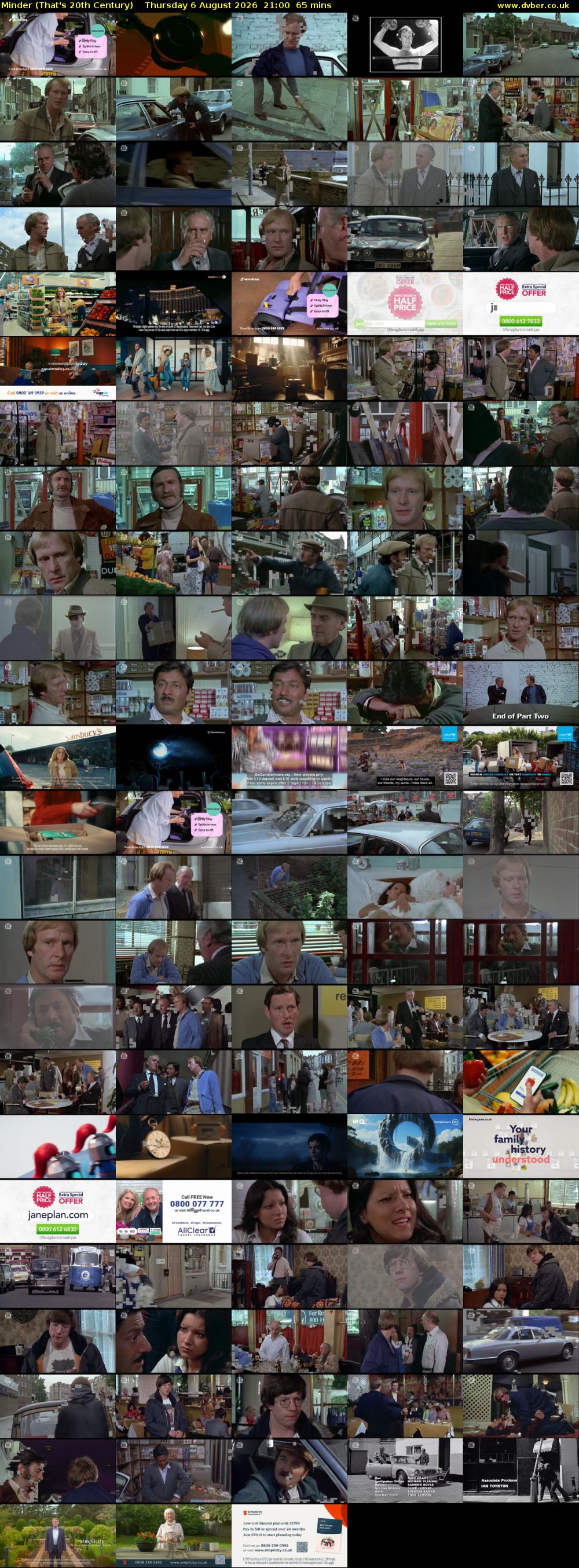 Minder (That's 20th Century) Thursday 6 August 2026 21:00 - 22:05