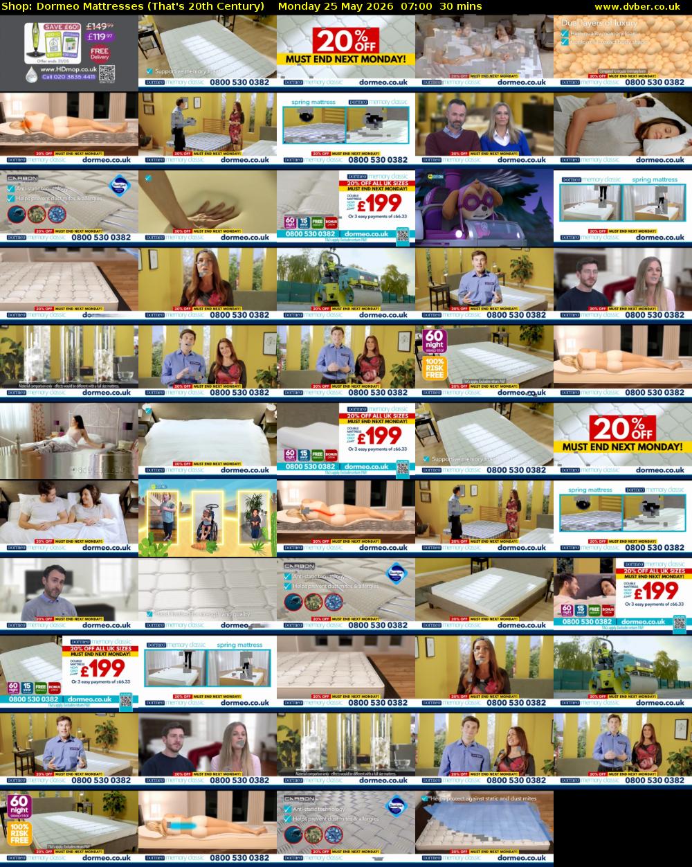 Shop: Dormeo Mattresses (That's 20th Century) Monday 25 May 2026 07:00 - 07:30