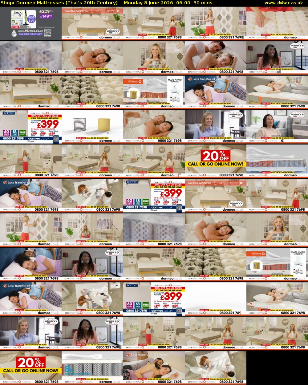 Shop: Dormeo Mattresses (That's 20th Century) Monday 8 June 2026 06:00 - 06:30
