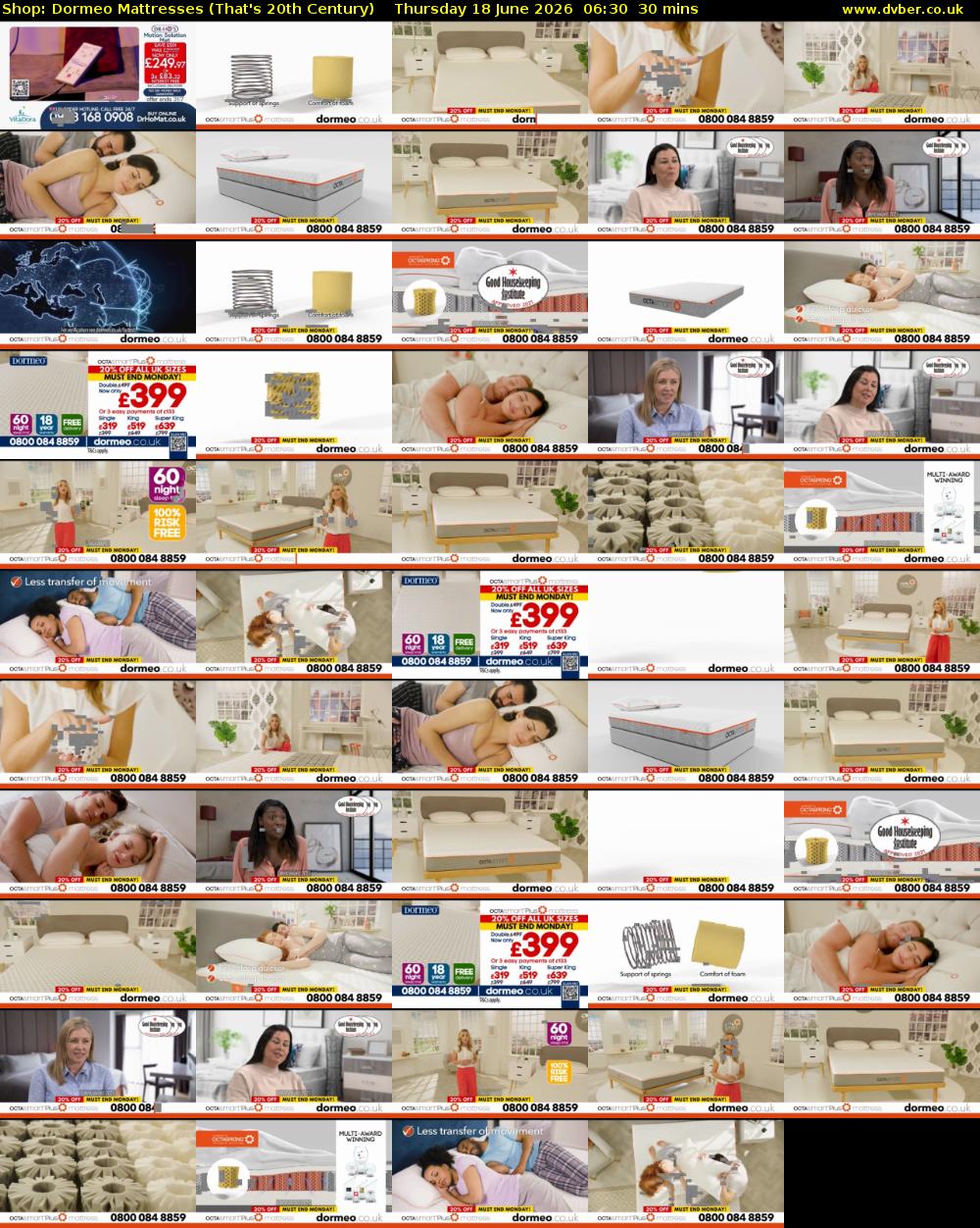 Shop: Dormeo Mattresses (That's 20th Century) Thursday 18 June 2026 06:30 - 07:00