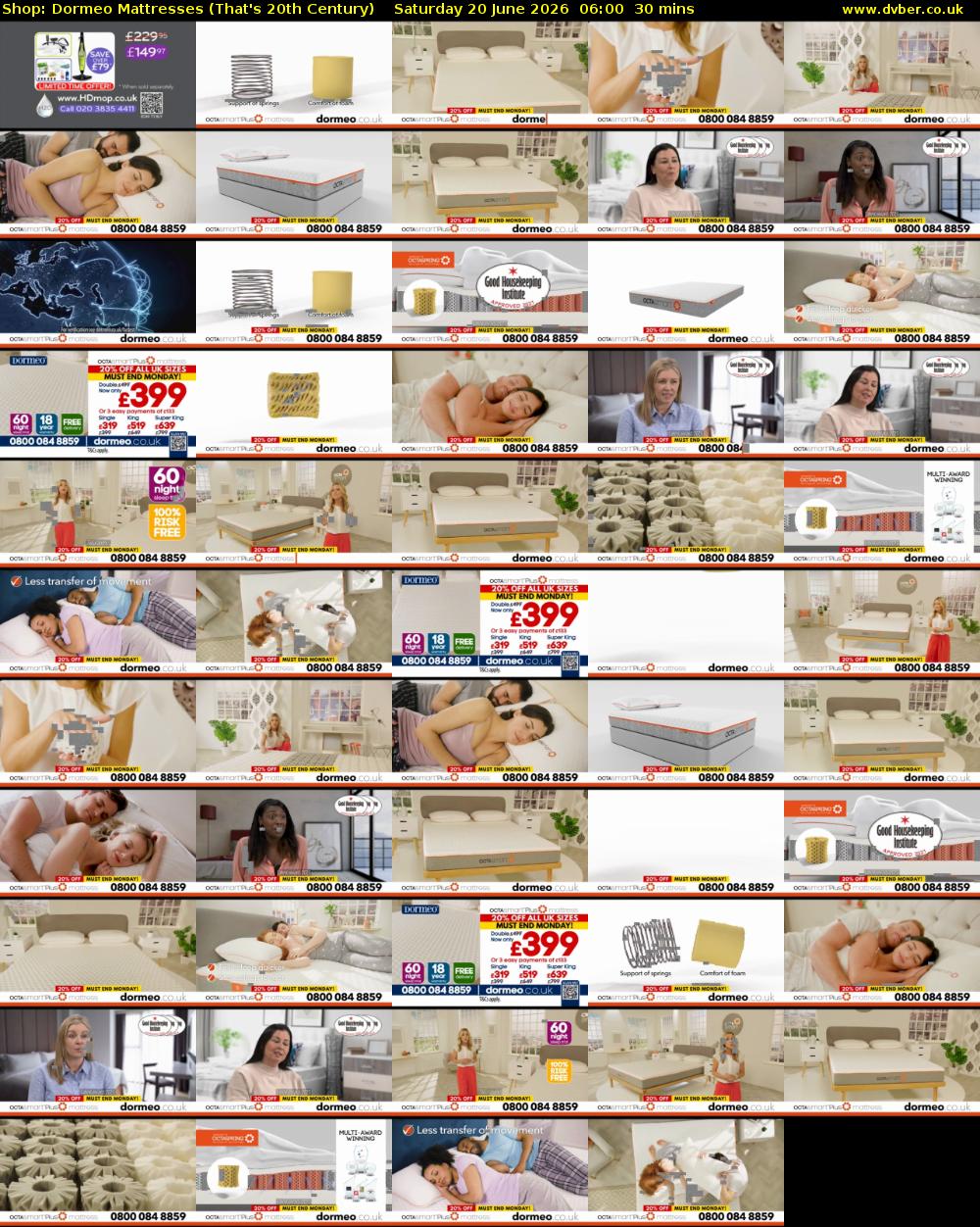 Shop: Dormeo Mattresses (That's 20th Century) Saturday 20 June 2026 06:00 - 06:30